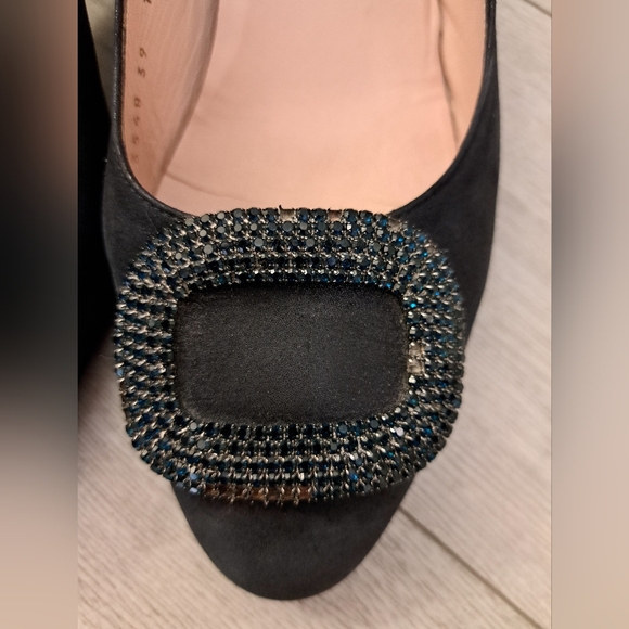 Elegant Navy Blue Women's Block Heel Shoes - Picture 3 of 9